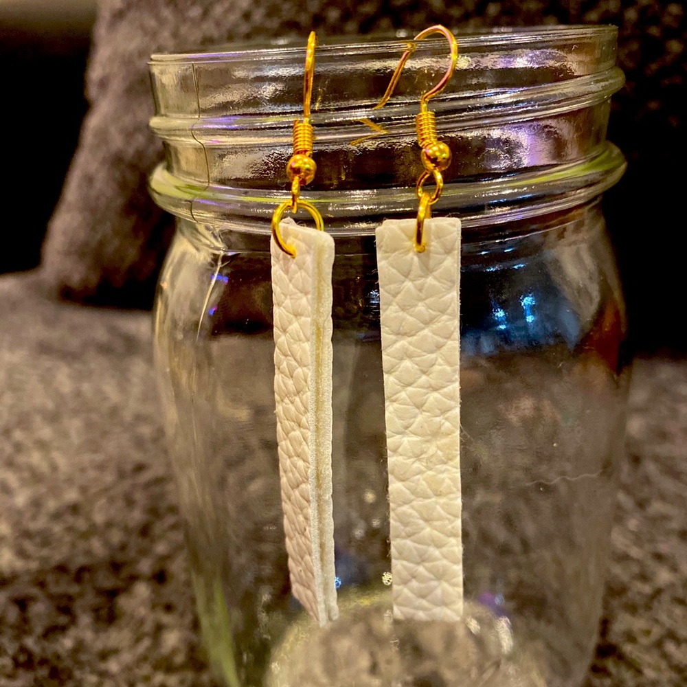Faux leather earrings